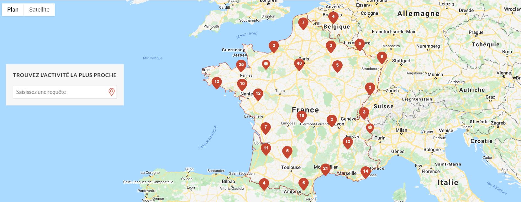 Carte géolocalisée Carte géolocalisée